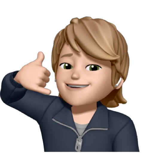 Card hello right memoji
